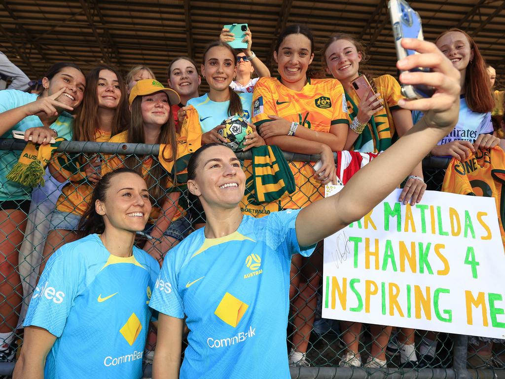 The Matildas will put their family friendly vibe at risk if they continue with Sam Kerr as captain. Pics Adam Head