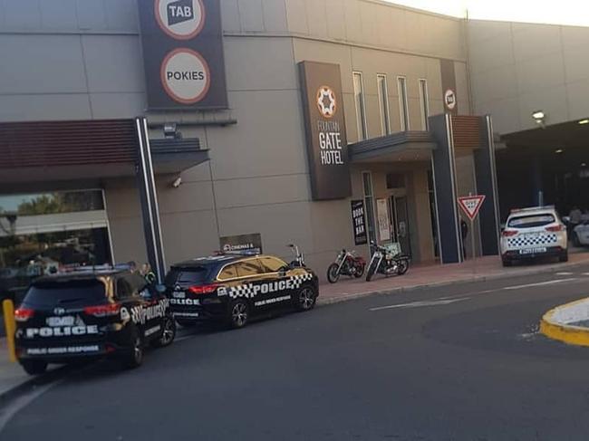 Police at Fountain Gate shopping centre last week. Picture: Supplied