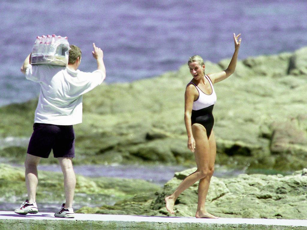 Diana could never escape the paparazzi, not even on holidays in St Tropez. Picture: Michel Dufour/WireImage