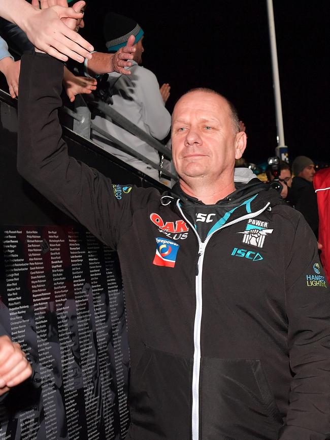 Ken Hinkley was all smiles after the win. Pic: Getty Images