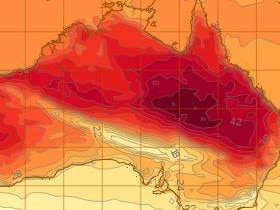 Weather map heatwave Queensland 12 February 2018