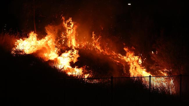 Thousands of people were forced to flee after a fire broke out about 9.30pm on New Year’s Eve. (Photo by Scott Gardiner/Getty Images)