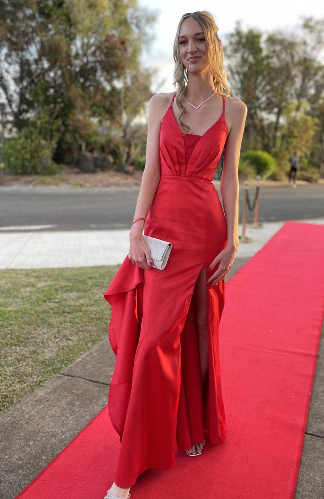 Taylah Woodward-Schuh at Cooloola Christian College's 2024 student formal on Thursday October 3, 2024.