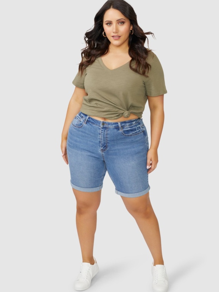 Denim shorts cheap for curvy women