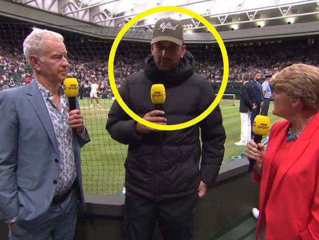 Nick Kyrgios kept it casual at Wimbledon.