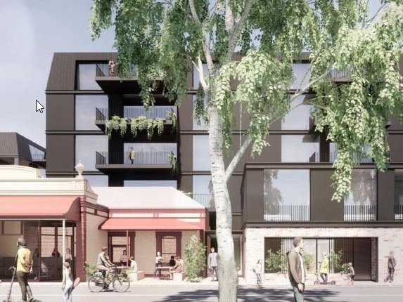 Concept shots of a new residential development at Bowden. Pic: Ekistics