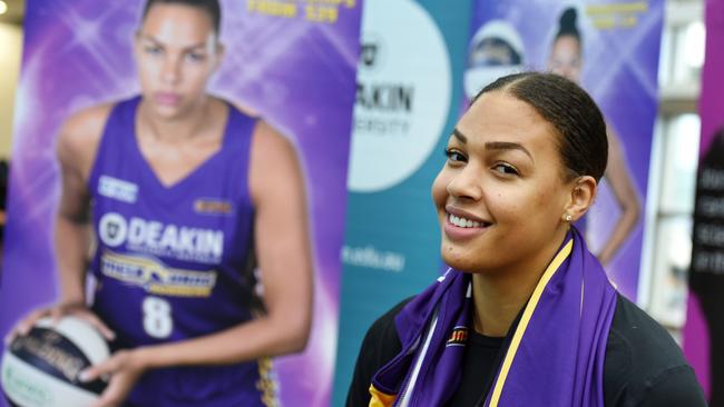 Liz Cambage has signed to play for Melbourne Boomers in the WNBL this season. Picture: Steve Tanner
