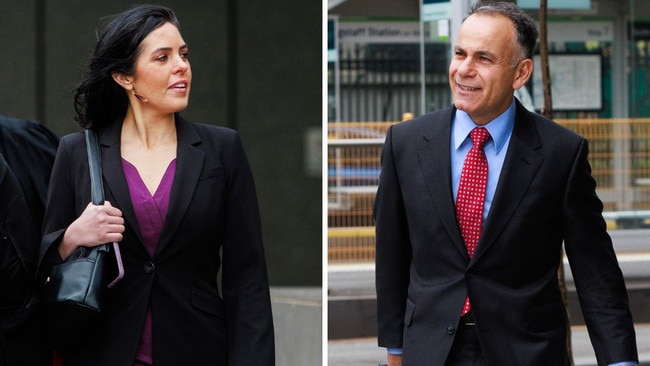 Moira Deeming, left, and Victorian Opposition Leader John Pesutto. Picture: NewsWire / Aaron Francis