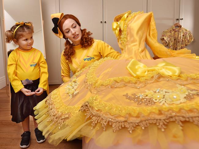 Dressing up! With Mia, 3, sporting an Emma Wiggle costume. Picture: Nicki Connolly