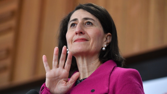 NSW Premier Gladys Berejiklian has doubled down on her stance that restricitions could remain even with 80 per cent vaccinations. Picture: Mick Tsikas-Pool/Getty Images