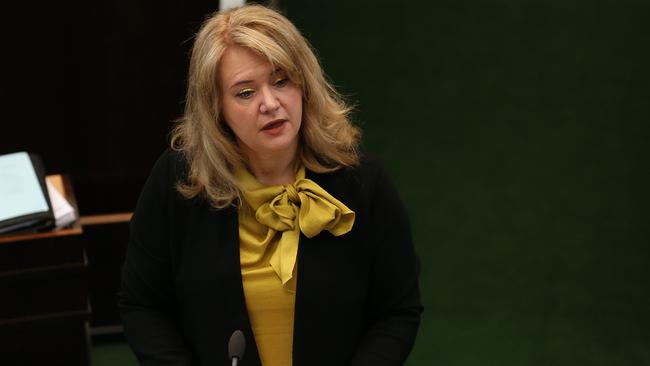 Independent MP Madeleine Ogilvie during question time in state parliament.  Picture: Zak Simmonds