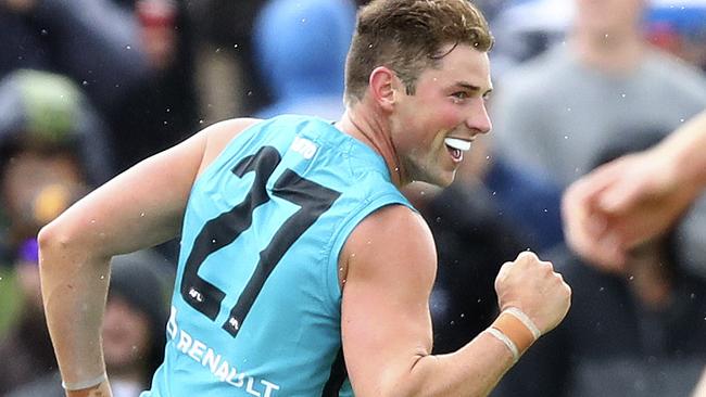 Brett Eddy kicked five goals for the Power. Picture: Sarah Reed