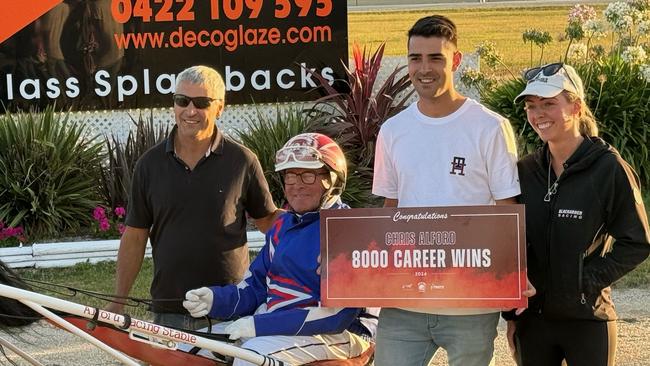 Chris Alford after his 8000th career winner Im Wesley at Ballarat on Wednesday. Picture: Bronte Nieuwenberg