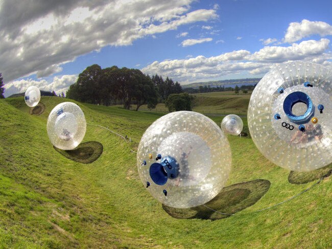 giant inflatable ball to ride in