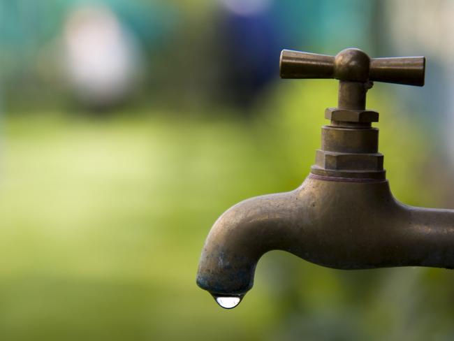 Generic image of garden tap faucet dripping water.