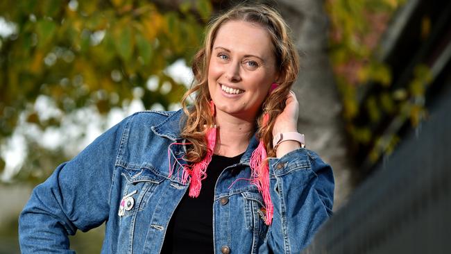 Jessica Ivers, 33, is in a relationship but doesn’t want to have children. Picture: Nicki Connolly