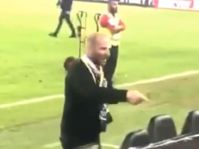 Celebrity chef George Calombaris admitted assaulting a teenage football fan.