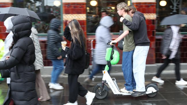 A Fitzroy e-scooter rider has lost his driver’s licence after blowing 0.133. Picture: David Crosling