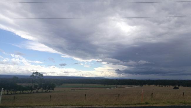 Storm clouds gather over Traralgon in Gippsland. Generic rain and storm picture. Picture: Kirrily Carberry