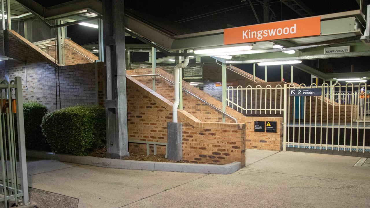 The victim was allegedly stabbed several times in the Kingswood train station. Picture: Dean Asher