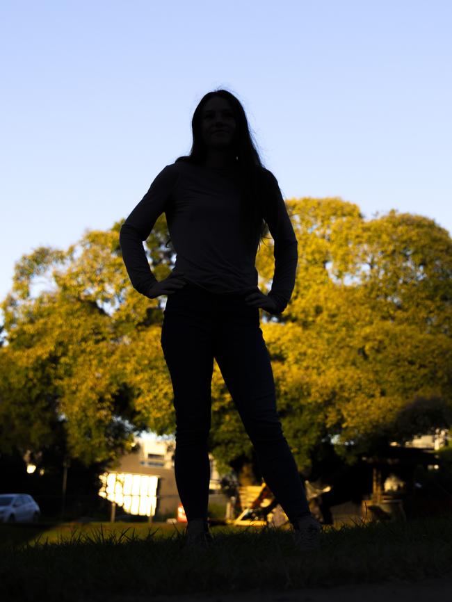'A 20-year-old woman living on the streets of Brisbane. Picture: Richard Walker