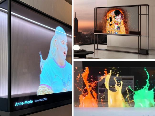 LG Signature OLED T transparent television debuted at CES 2024 in Las Vegas