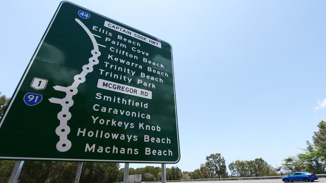 Cairns Regional Council has erected a very large, $24,000 sign on the side of the Captain Cook Highway at Aeroglen. The plethora of information the new sign contains is difficult to digest while travelling along at 80 kilometres per hour. PICTURE: BRENDAN RADKE