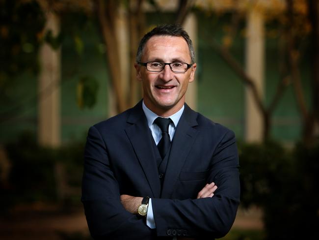 Greens New Leader Richard Di Natale at Parliament House in Canberra.