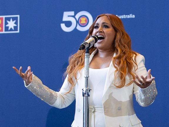 Australian singer, jessica Mauboy performing at ASEAN in 2024. Picture: Instagram