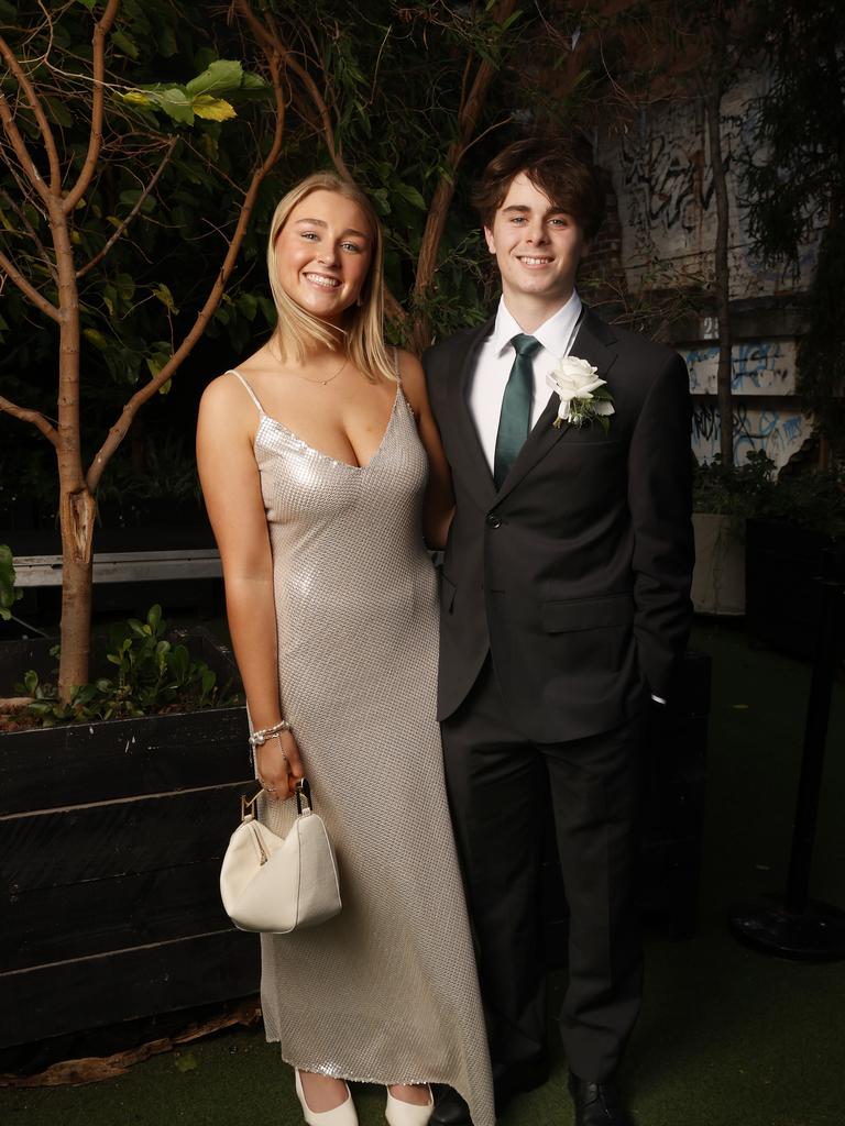 Annabelle Steel and Sam Jones. Fahan School leavers dinner 2024. Picture: Nikki Davis-Jones