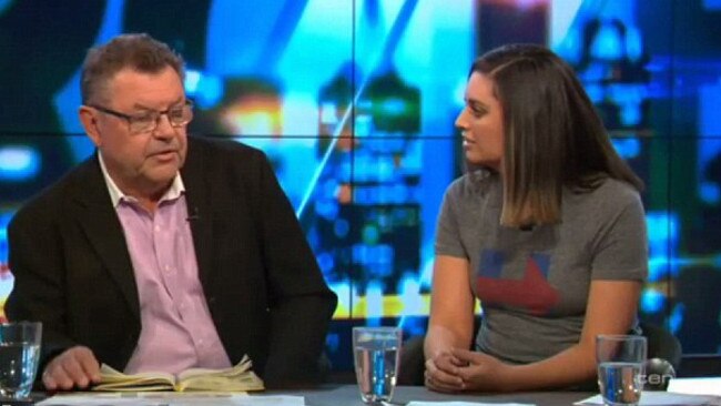 Jamila Rizvi and Steve Price on <i>The Project</i>. Picture: Channel 10