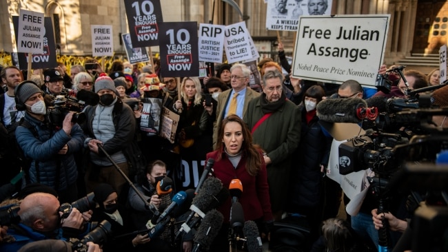 Assange's fiancée, Stella Morison, and dozens of supporters said they will keep fighting and will appeal the decision. Picture: Chris J Ratcliffe/Getty Images