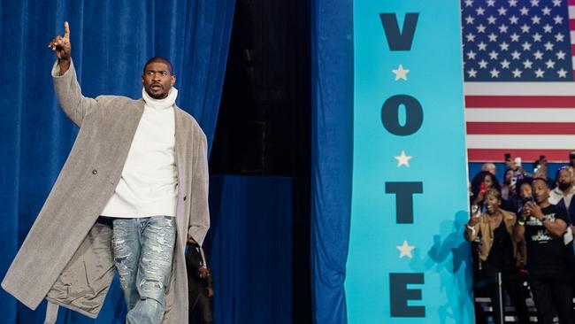 Musician Usher at a rally for US Vice President and Democratic Presidential nominee Kamala Harris in Atlanta, Georgia. Picture: Elijah Nouvelage/Getty Images/AFP