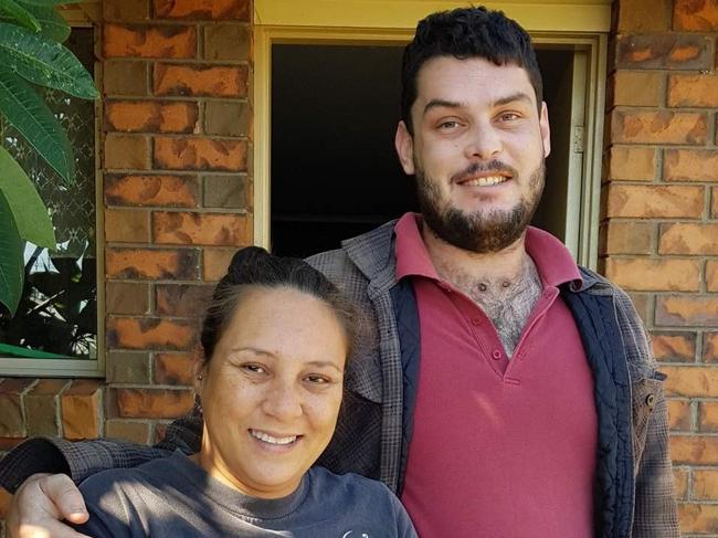 Cherry, Alan and baby Jarvis at home together after Jarvis' arrival at Gatton hospital.