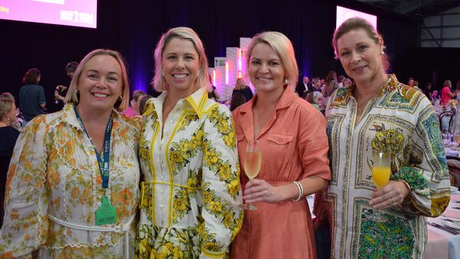 Fleur Anderson, Georgie Gibson, Sharleen Keating and Rebecca Gleeson at the Westpac High Tea at Beef Australia 2024. Picture: Aden Stokes