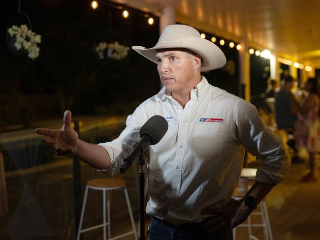 QLDVOTES24 KAP leader and member for Traeger Robbie Katter in Mount Isa for his 2024 State Election party. Photo: Joanna Giemza-Meehan.