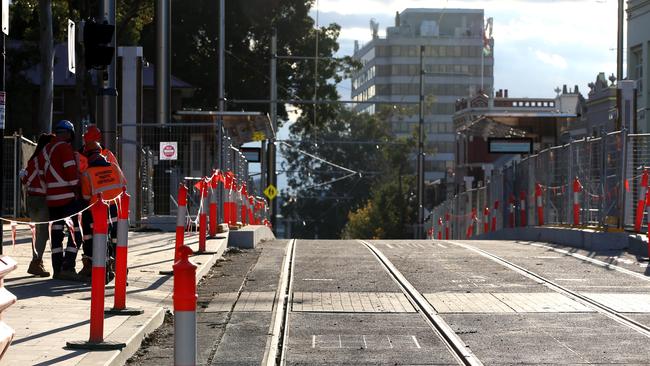 The light rail is costing $225 million per kilometre. Picture: Damian Shaw