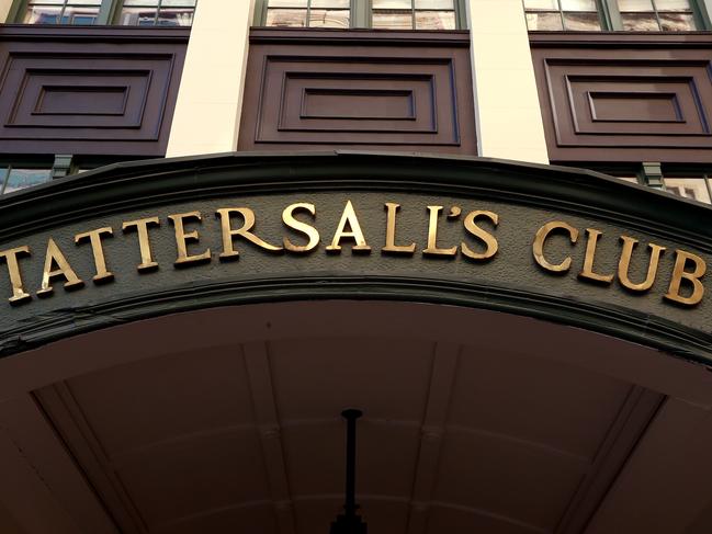 The Tattersalls Club held a vote tonight to see if they will allow women as full-time members and just not guest, pictured are members entering and leaving the club, Brisbane Wednesday 19th December 2018 Picture AAP/David Clark