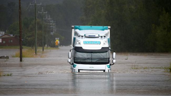 Telegraph Point, north of Port Macquarie was inundated with flood waters on Friday. Picture: Nathan Edwards