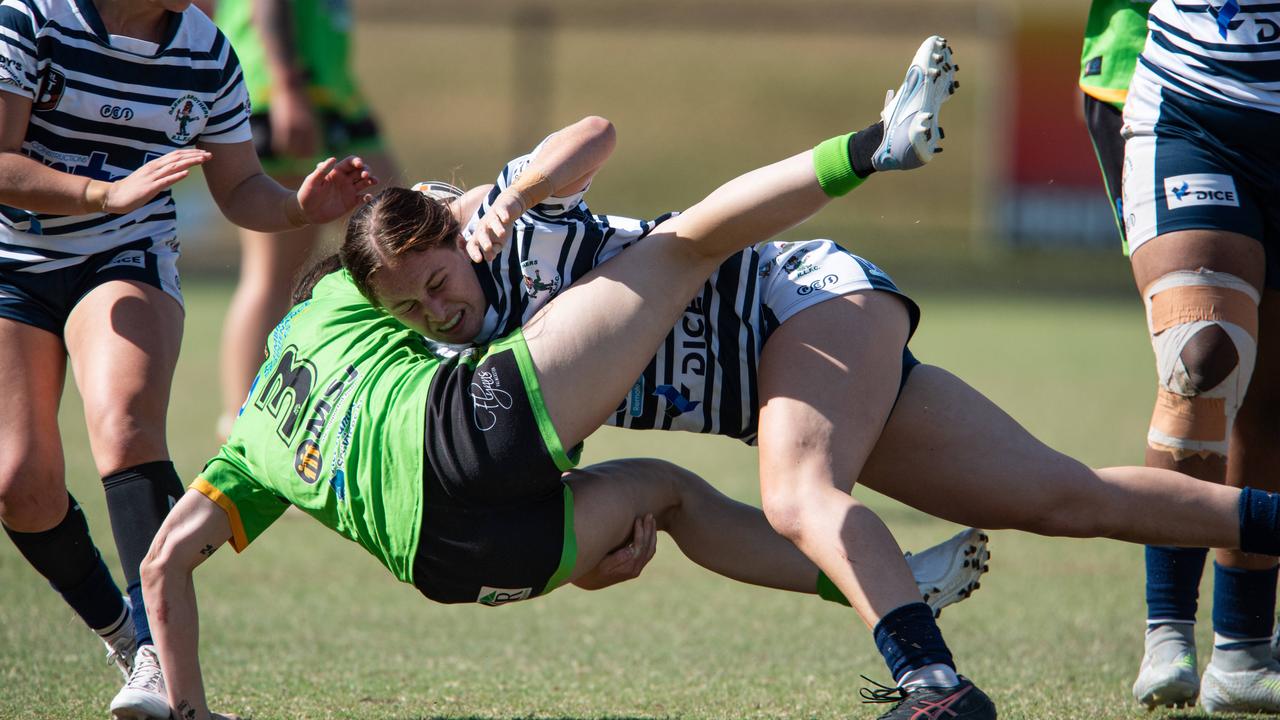 Jacinda Summers as the Darwin Brothers take on the Palmerston Raiders in the NRL NT semi final. Picture: Pema Tamang Pakhrin