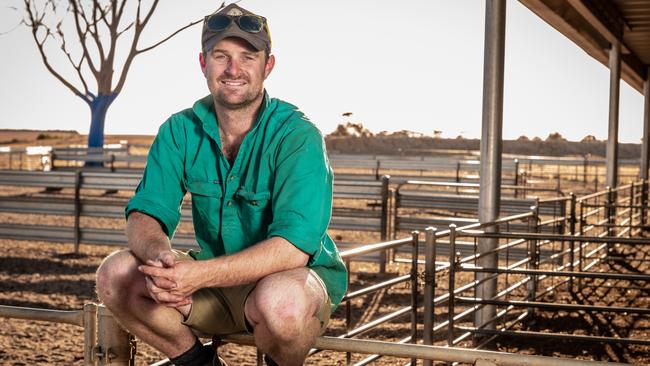 Hamish Thompson at Moojepin Merinos near Katanning in Western Australia. Picture: Tony McDonough