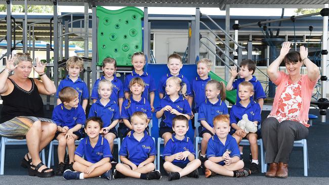 MY FIRST YEAR: Funny faces. Mooloolah State School Preps. Picture: Patrick Woods.