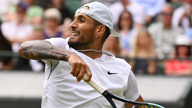 Nick Kyrgios will play Novak Djokovic in the Wimbledon final. Picture: Sebastien Bozon/AFP