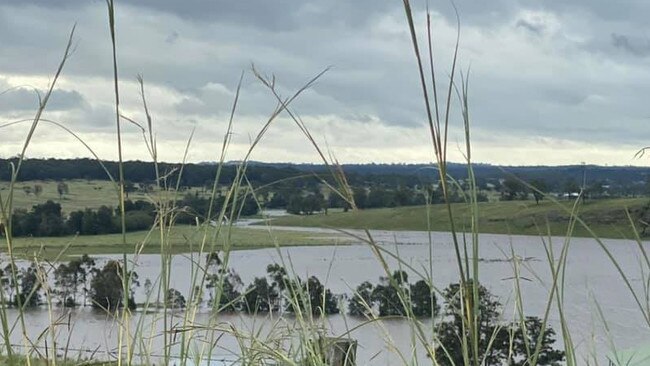 Flooding at Glendon Ln, Singleton. Picture: Facebook/Alicia Russell.