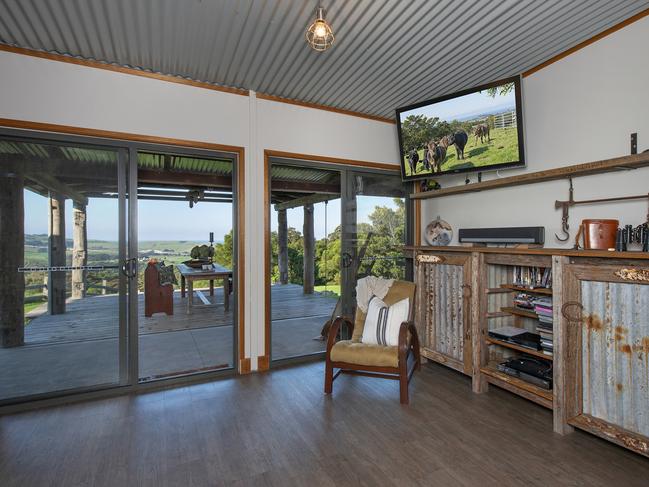 The five-bedroom house is known as the “Shed”.