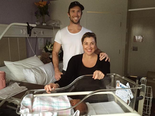 Talitha Cummins, husband Ben Lucas and their baby Oliver. Source: Supplied