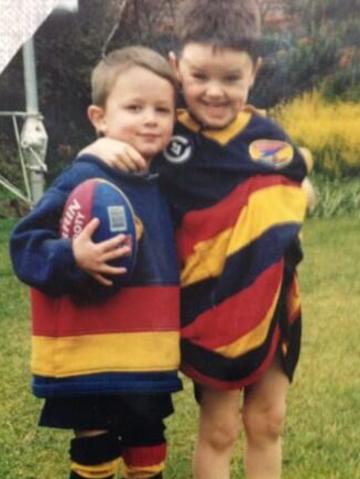 Brad and Matt Crouch as children.