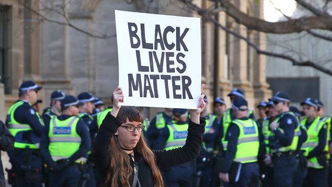 A Black Lives Matter protest in Melbourne.