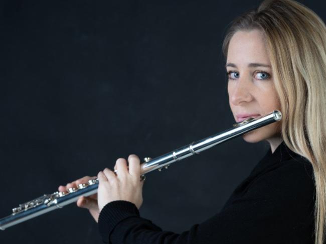 Dr Janelle Colville Fletcher in publicity shots for her Fringe show So Flutatious is the current head of the Tabor Music Department at Tabor College, Adelaide. Picture: Supplied