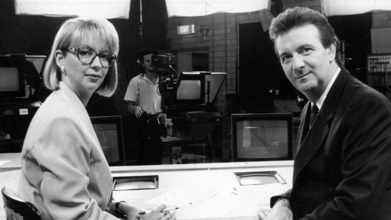 Channel 7 newsreaders Jane Doyle and Graeme Goodings in 1993. Picture: Advertiser Library